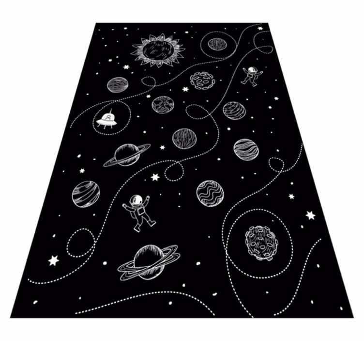 Tapis autocollant dessin étoiles et planètes fabuleux - TenStickers