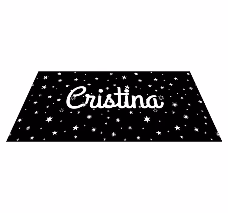 Tapis vinyle nuit étoilée personnalisable avec nom - TenStickers