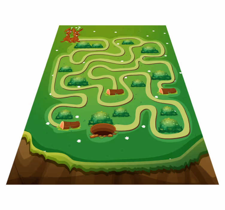 Tapis vinyle fabuleux jeu de labyrinthe pour enfants - TenStickers