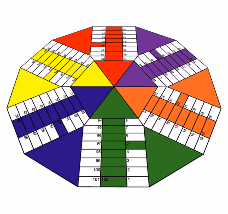 Tapis en vinyle parchis board six joueurs - TenStickers