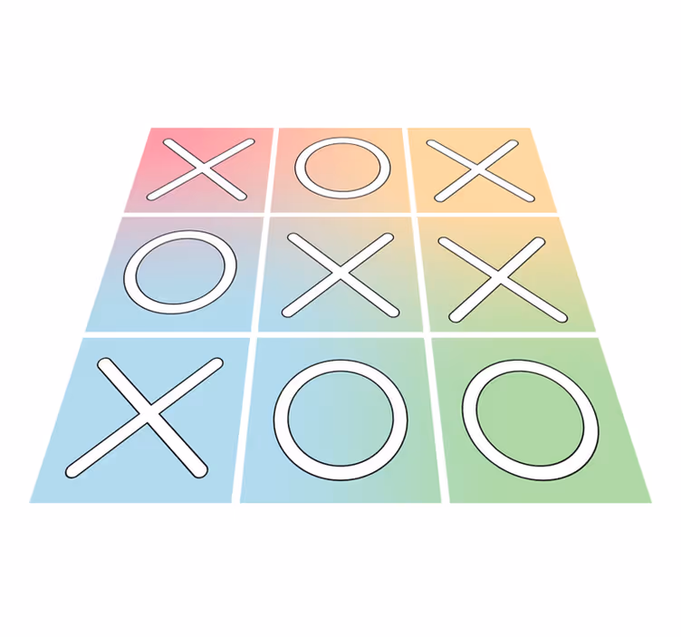Tapis vinyle jeux jeu de morpion - TenStickers