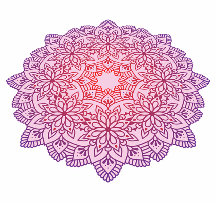 Tapis vinyle mandala emblème mandala - TenStickers