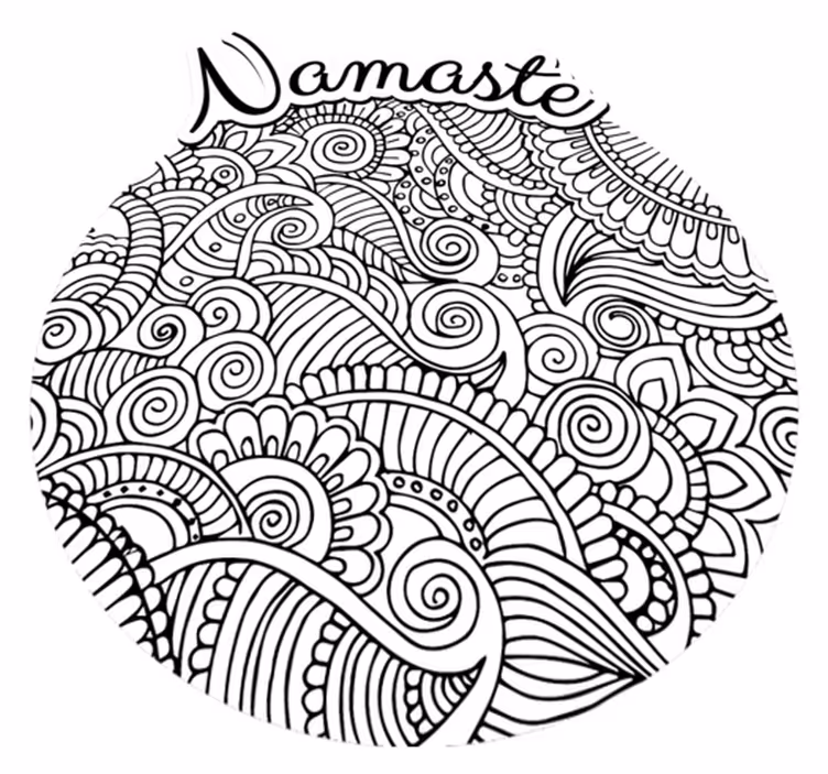 Tapis vinyle mandala namaste - TenStickers