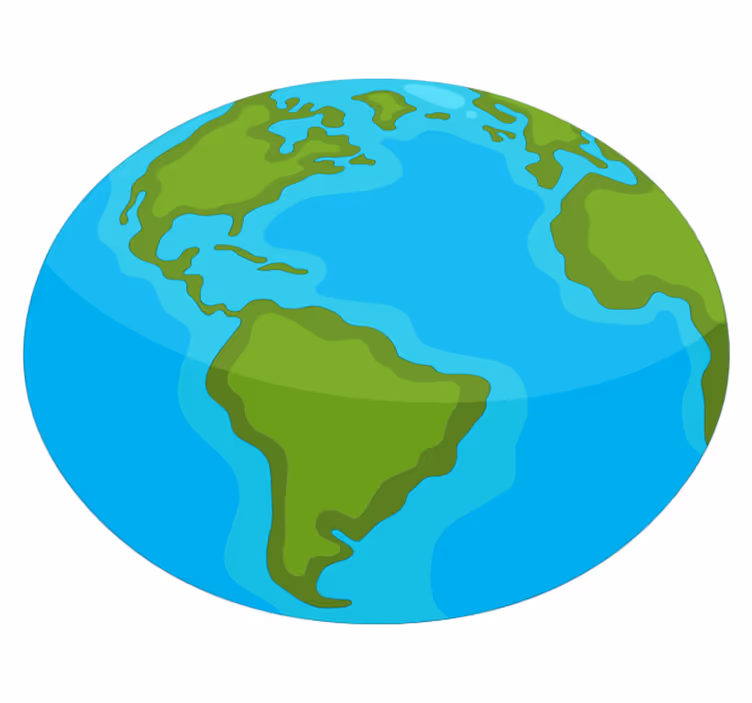 Tapis vinyle illustratif carte du monde - TenStickers