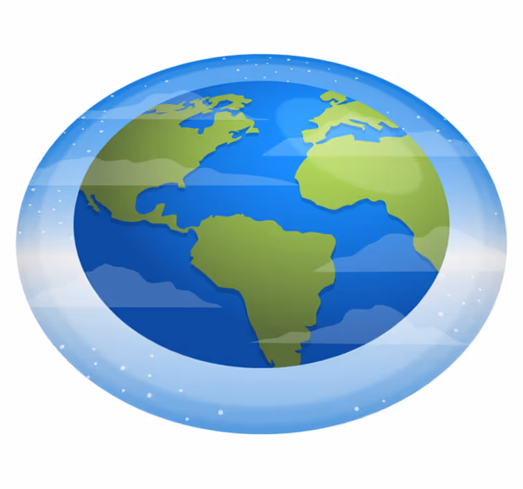 Tapis en vinyle circulaire incroyable du globe - TenStickers