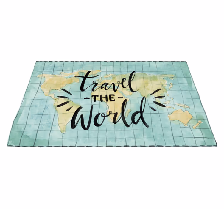 Tapis vinyle carte du monde explorer le globe - TenStickers