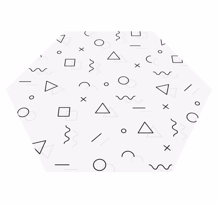 Tapis vinyle géométrique géométrie abstraite - TenStickers