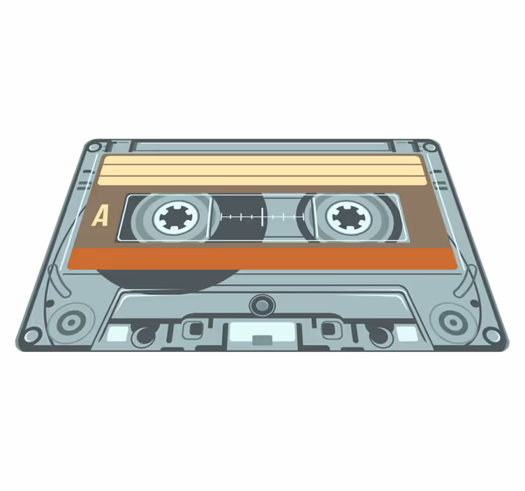 Tapis vinyle vintage radio cassette - TenStickers