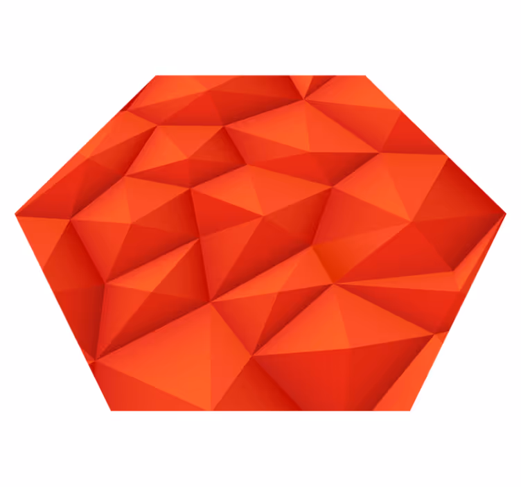 Tapis moderne hexagonal triangle rouge - TenStickers