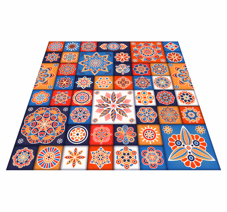 Tapis en vinyle mosaïque fantastique avec différents carreaux - TenStickers