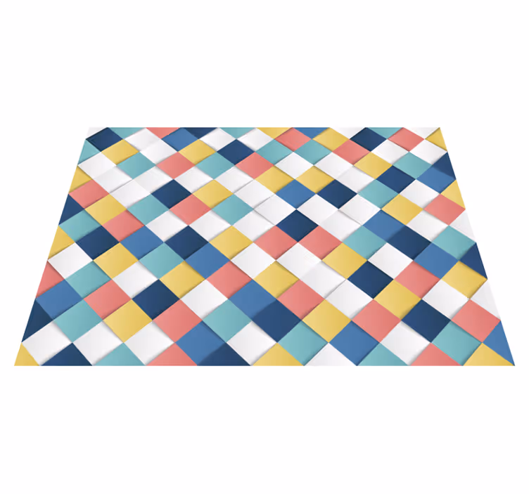 Magnifique tapis en vinyle mosaïque 3d carrés - TenStickers