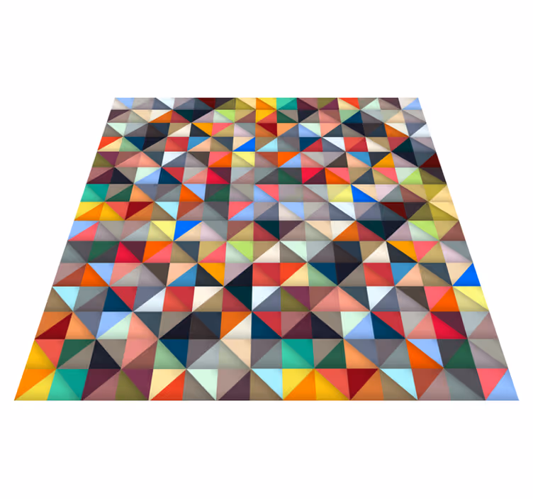 Tapis de mosaïque de vinyle triangulaire coloré - TenStickers