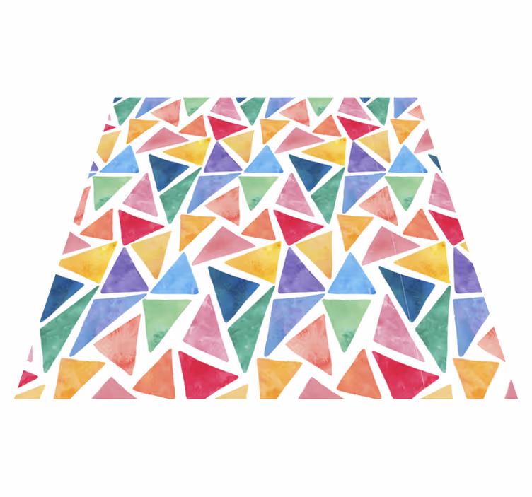 Tapis vinyle mosaïque triangles pastel - TenStickers
