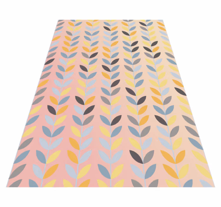 Magnifique tapis en vinyle de style nordique à fleurs - TenStickers