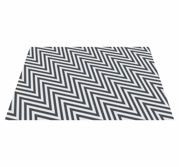 Superbe tapis en vinyle de style nordique en zigzag - TenStickers