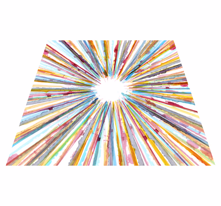 Tapis vinyle géométrique motif d'éclat rayonnant - TenStickers