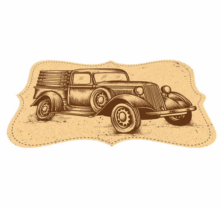 Tapis design camion style vintage - TenStickers
