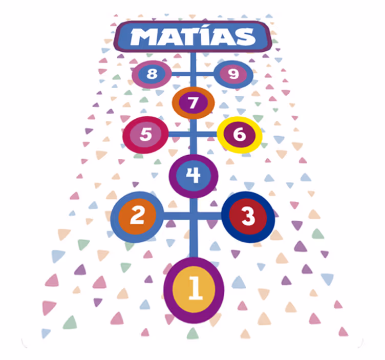 Tapis de vinyle jeu de marelle personnalisable drôle - TenStickers