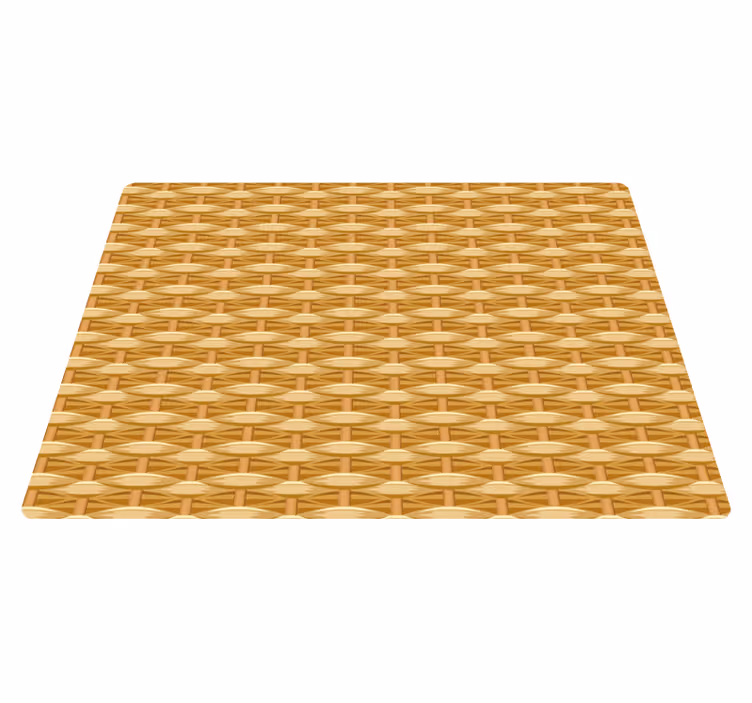 Tapis vinyle effet tressé texture bois - TenStickers