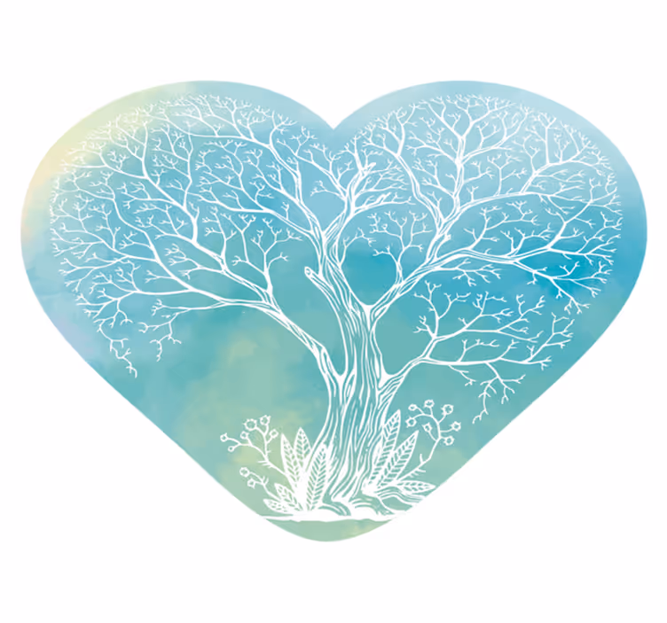 Tapis de chambre à coucher en vinyle avec arbre coloré en forme  - TenStickers