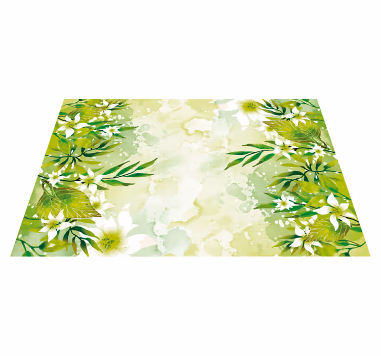 Tapis de chambre en vinyle motifs floraux incroyables - TenStickers