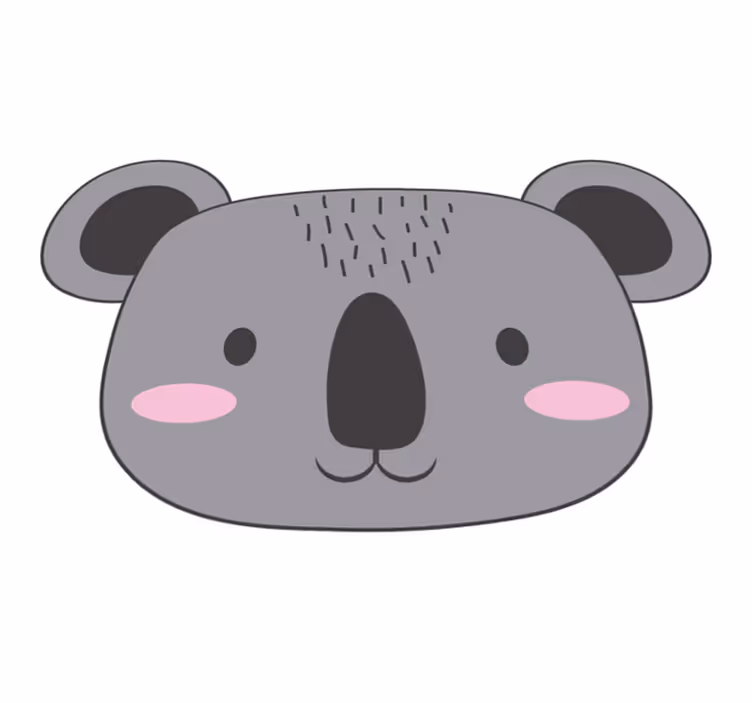 Tapis vinyle animal koala face - TenStickers