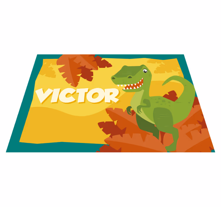 Tapis vinyle personnalisé personnalisation des dinosaures - TenStickers
