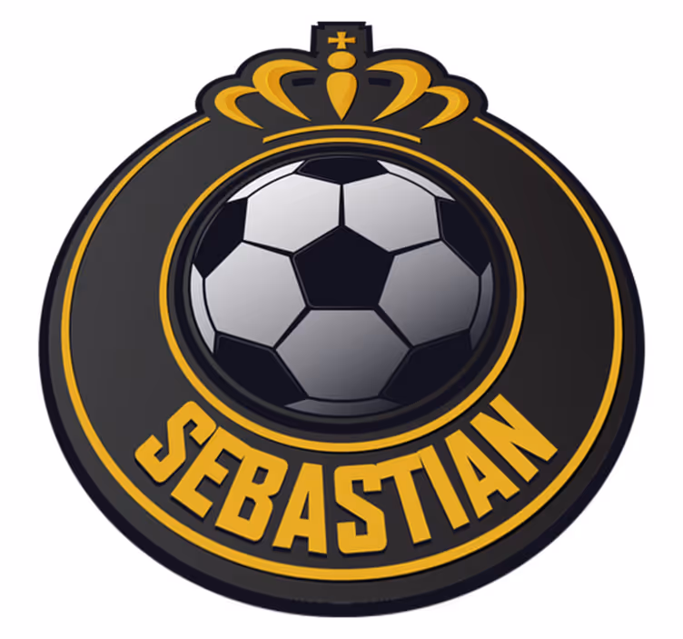 Tapis vinyle personnalisé emblème de l'écusson du football - TenStickers