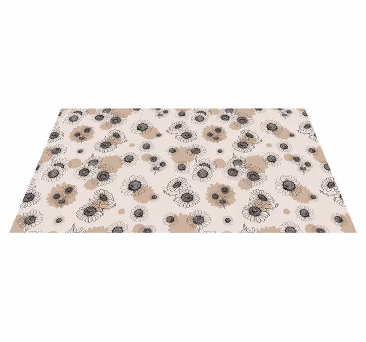 Tapis de chambre à coucher vinyle marguerites vintage - TenStickers