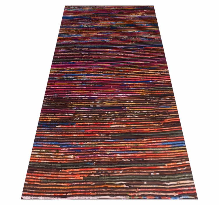 Tapis vinyle rayures lignes multicolores - TenStickers