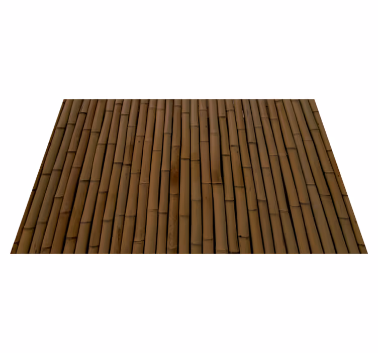 Tapis moderne en vinyle imitation bambou foncé - TenStickers