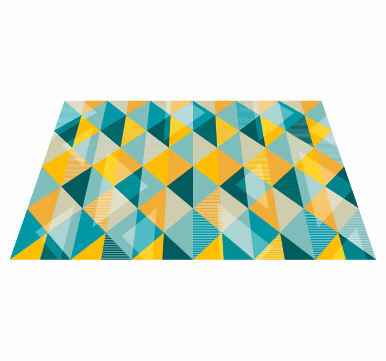 Histoire de tapis géométrique en vinyle triangles - TenStickers