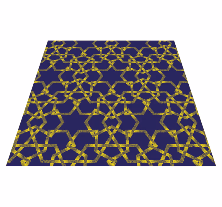 Tapis vinyle bleu et jaune étoiles - TenStickers