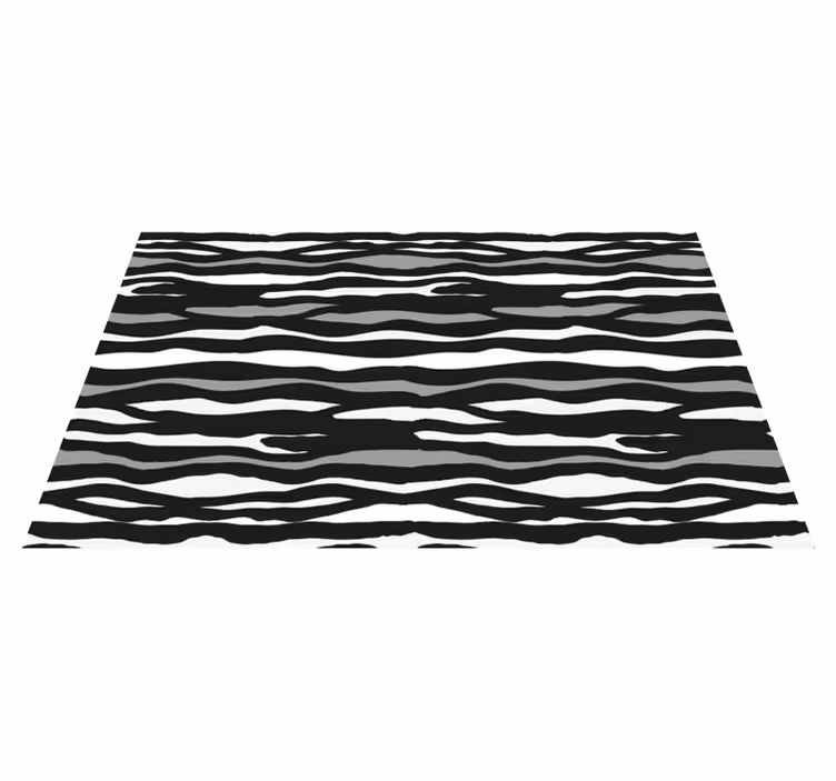 Tapis vinyle animal motif à rayures zébrées - TenStickers