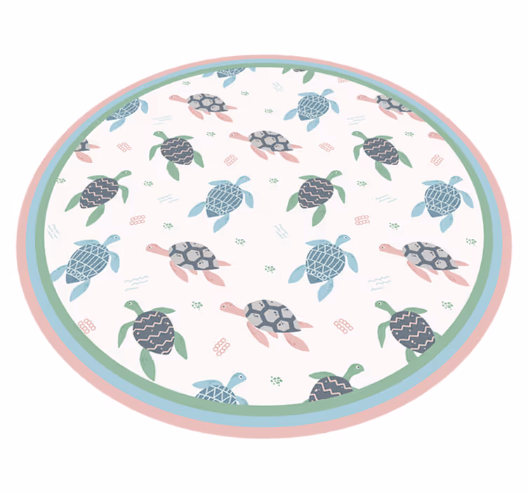 Tapis vinyle autres tapis cercle de jeu des tortues - TenStickers