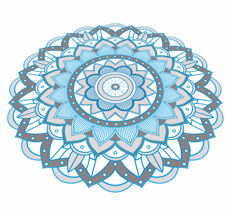 tapis vinyle mandala Tapis rond - TenStickers