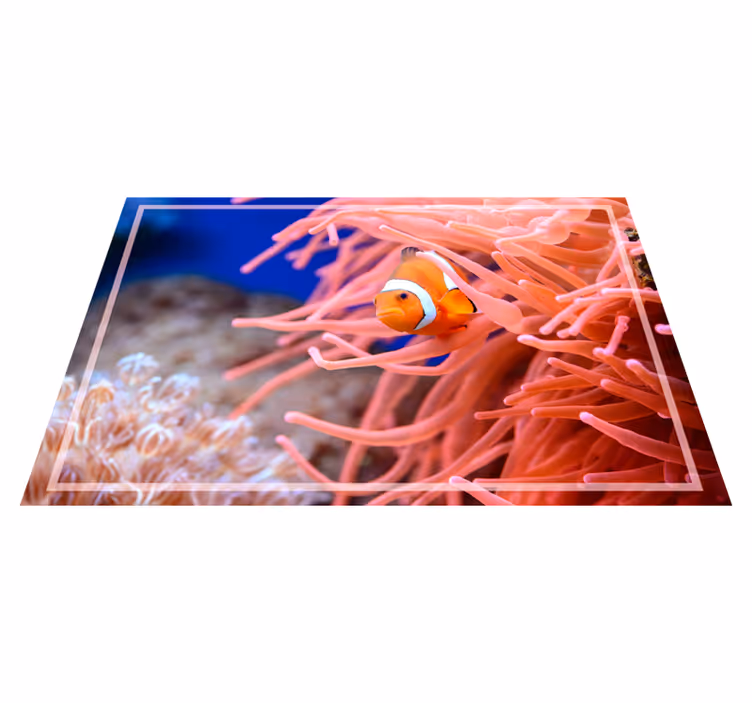 tapis vinyle animal Poisson clown - TenStickers