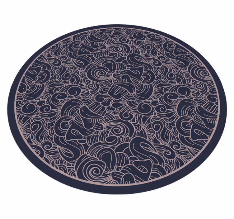 Tapis vinyle mandala motif tourbillon mandala - TenStickers