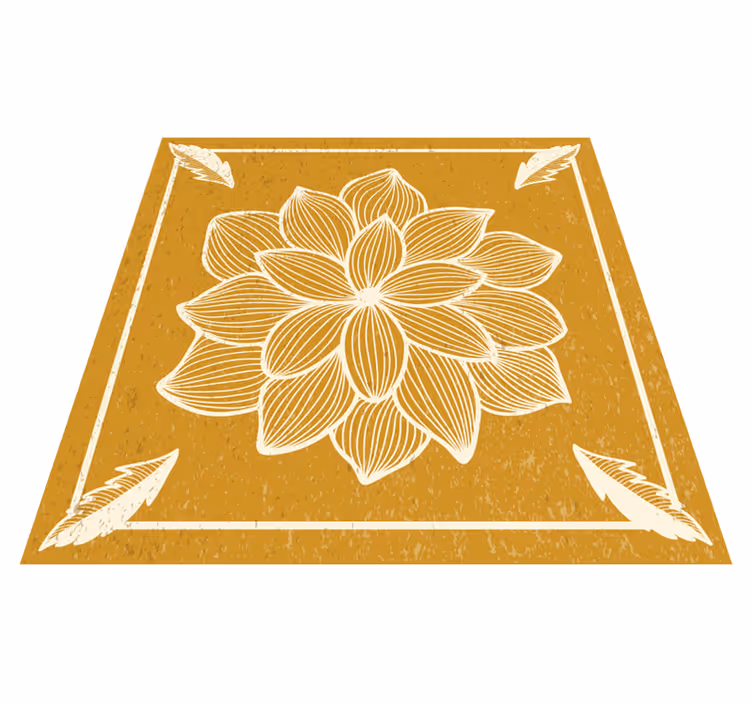 Tapis vinyle carré Fleur graphique - TenStickers
