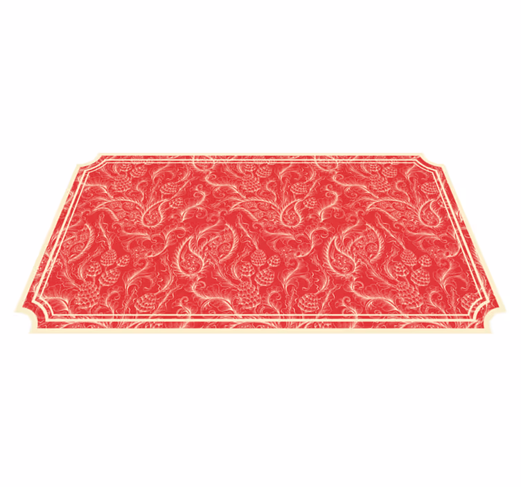 Tapis vinyle salon Illustration paisley - TenStickers