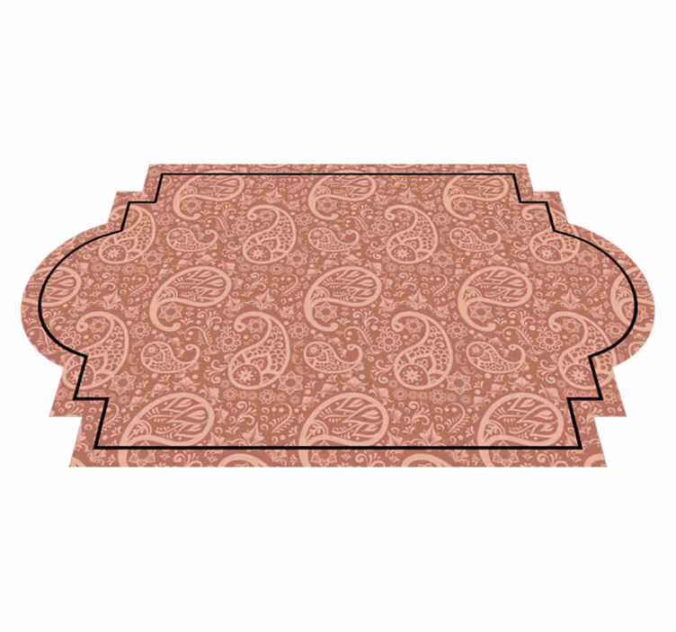 Tapis vinyle entrée motif paisley - TenStickers