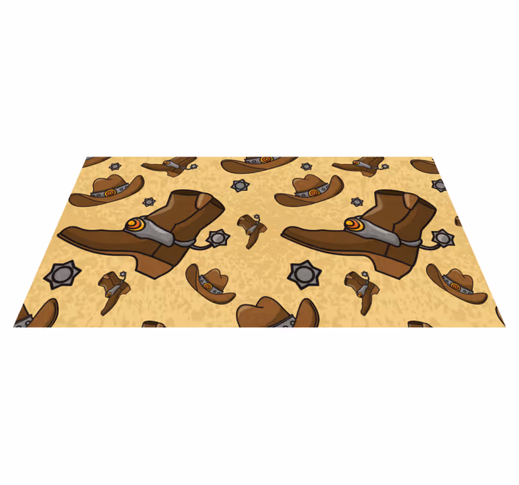 Tapis vinyle Chapeau et bottes de cow-boy - TenStickers