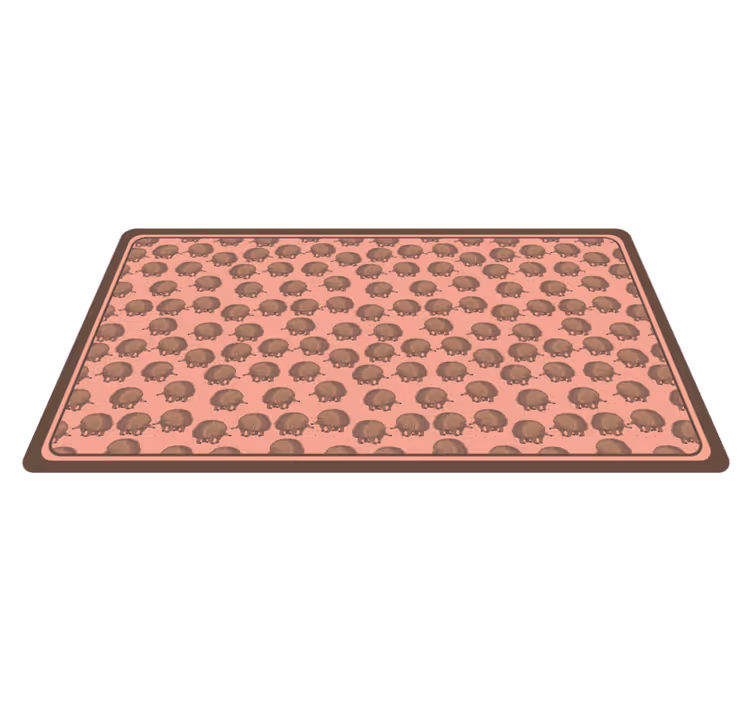 Tapis vinyle animal motif hérisson - TenStickers