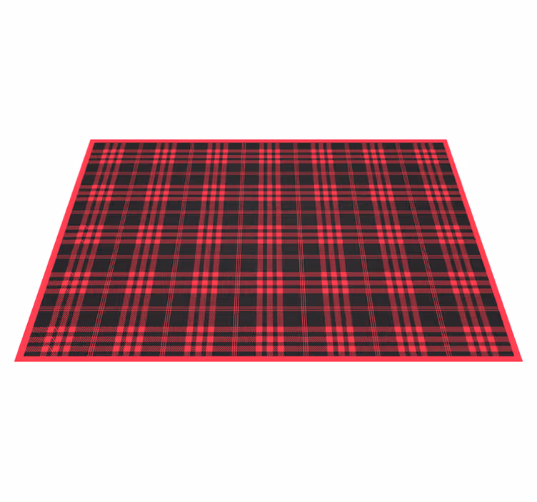 tapis vinyle salon vinylee tartan de noël - TenStickers