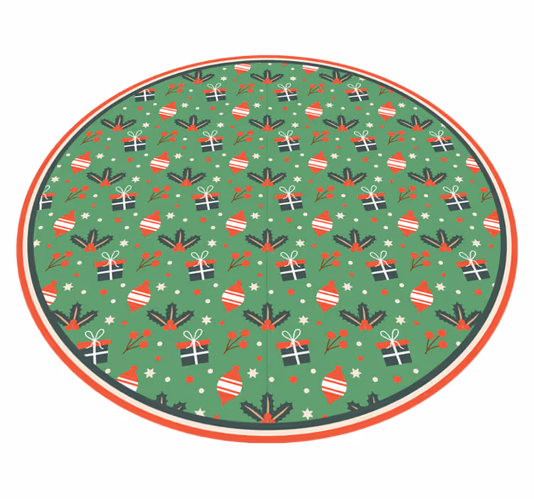 Tapis vinyle noël cocarde festive - TenStickers
