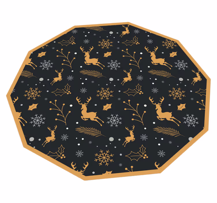 Tapis vinyle noël rennes festifs - TenStickers