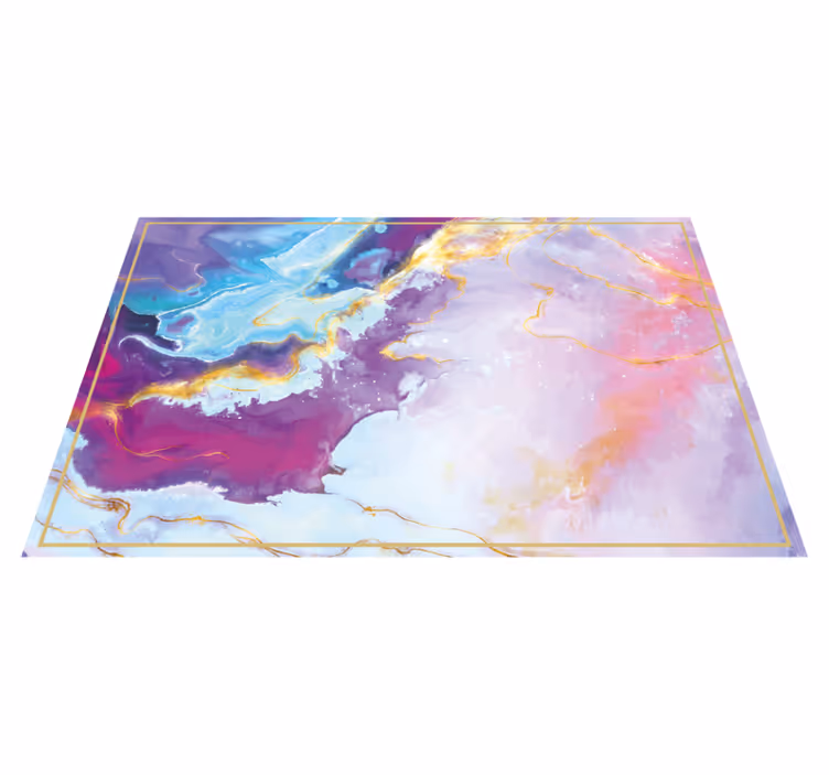 Tapis vinyle motif Texture marbre effet diamant - TenStickers
