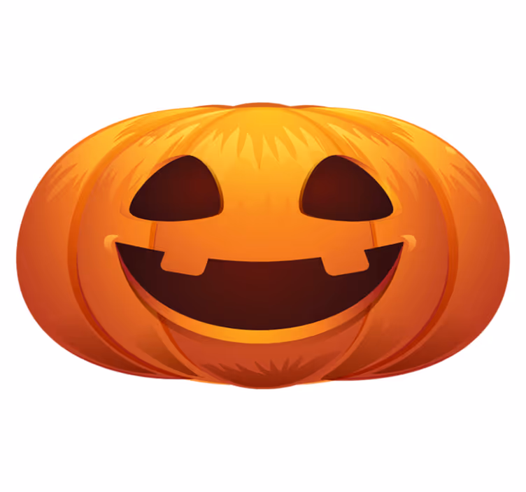 Tapis vinyle halloween visage de citrouille - TenStickers