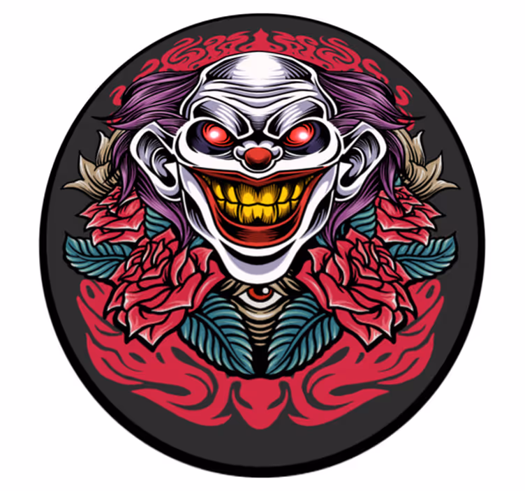 tapis vinyle rectangulaire Art de clown halloween - TenStickers