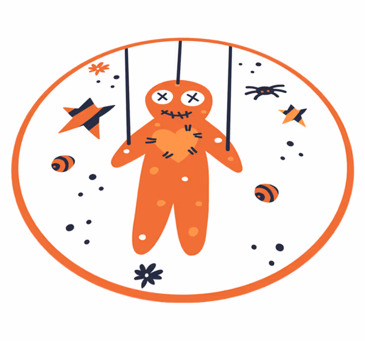 Tapis vinyle halloween bonhomme en pain d'épice - TenStickers